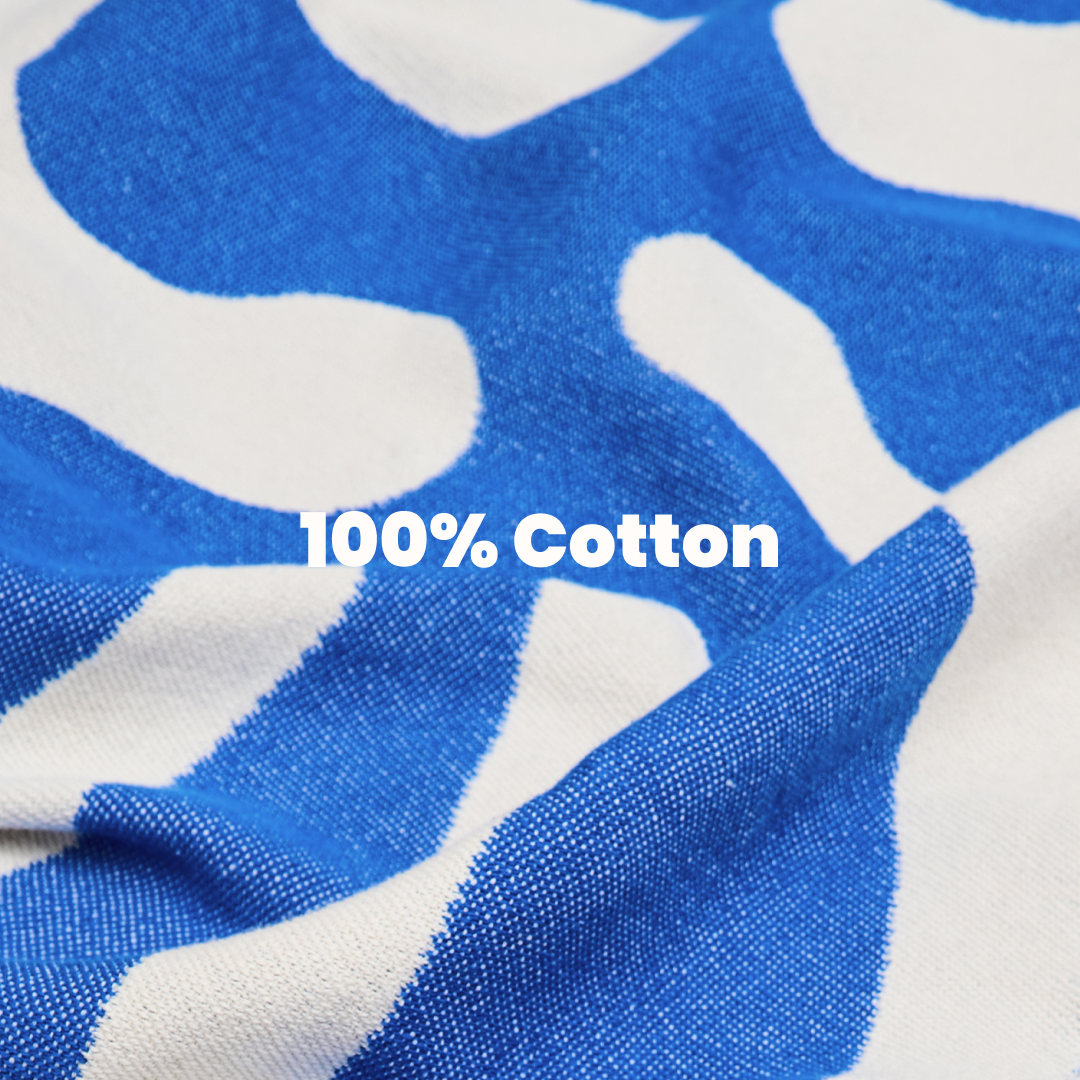 Plaid en coton Ocean state of mind bleu
