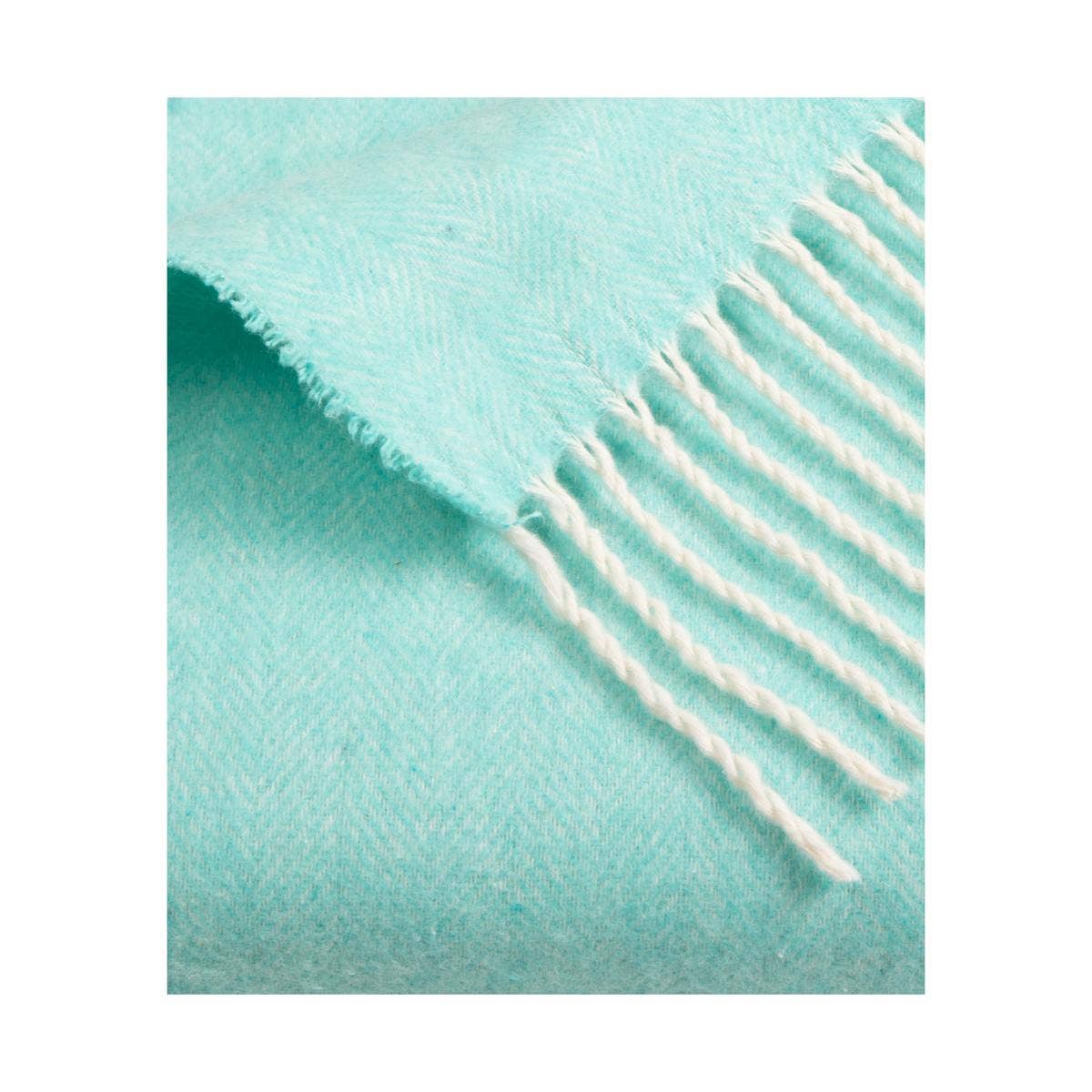 Super Soft Babele Herringbone - Plaid en Coton Recyclé: Vin Rouge
