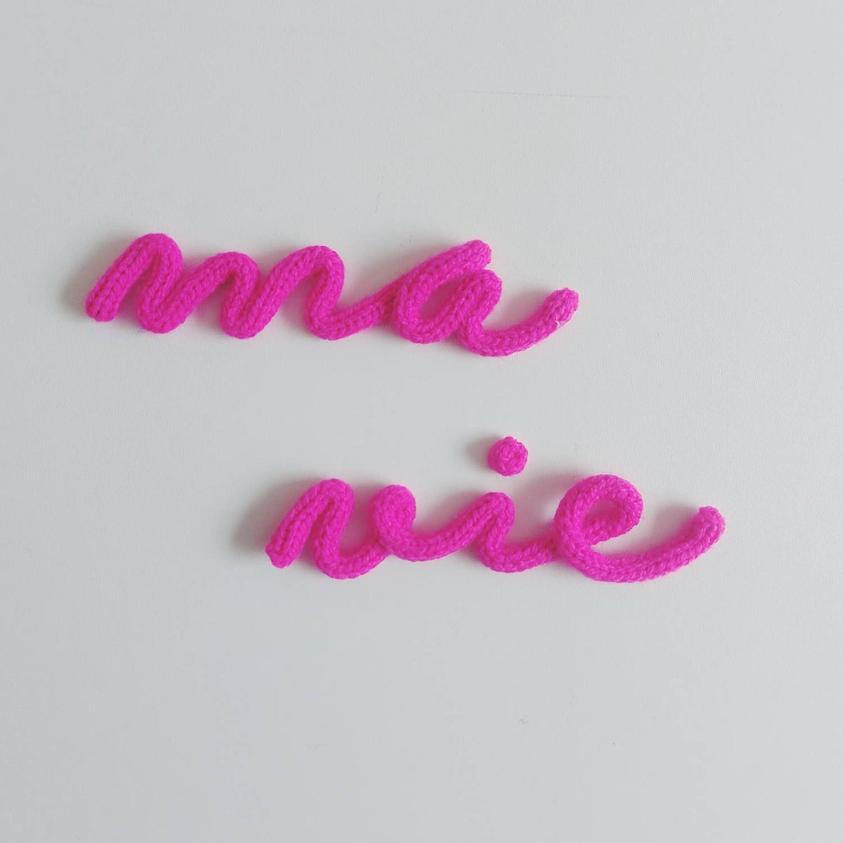Décoration Murale en tricotin Les Mots d'Ado: "Ma vie"
