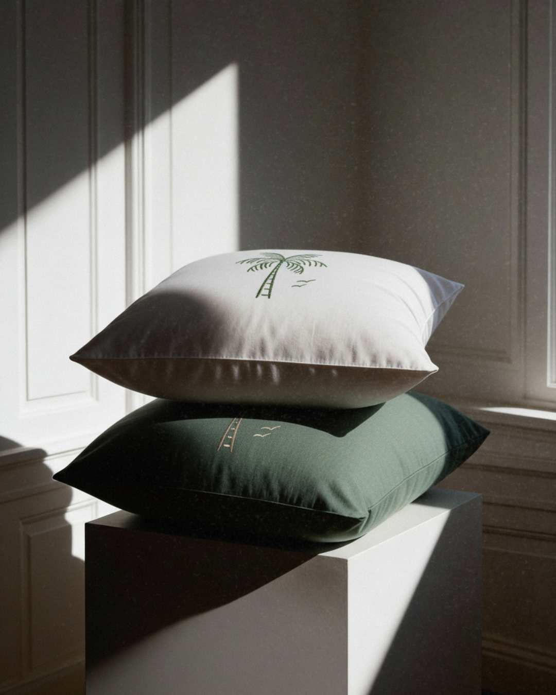 Housse de coussin, Tropical: Blanc