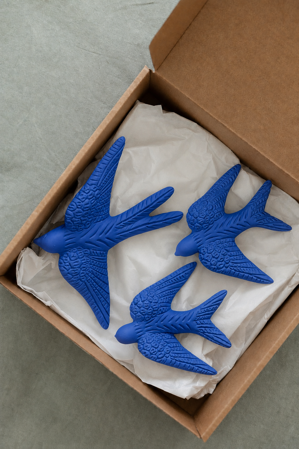 3 jolies hirondelle bleu Majorelle