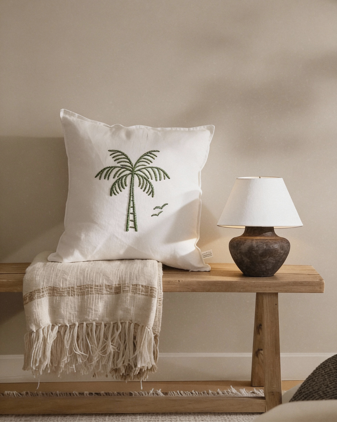 Housse de coussin, Tropical: Blanc