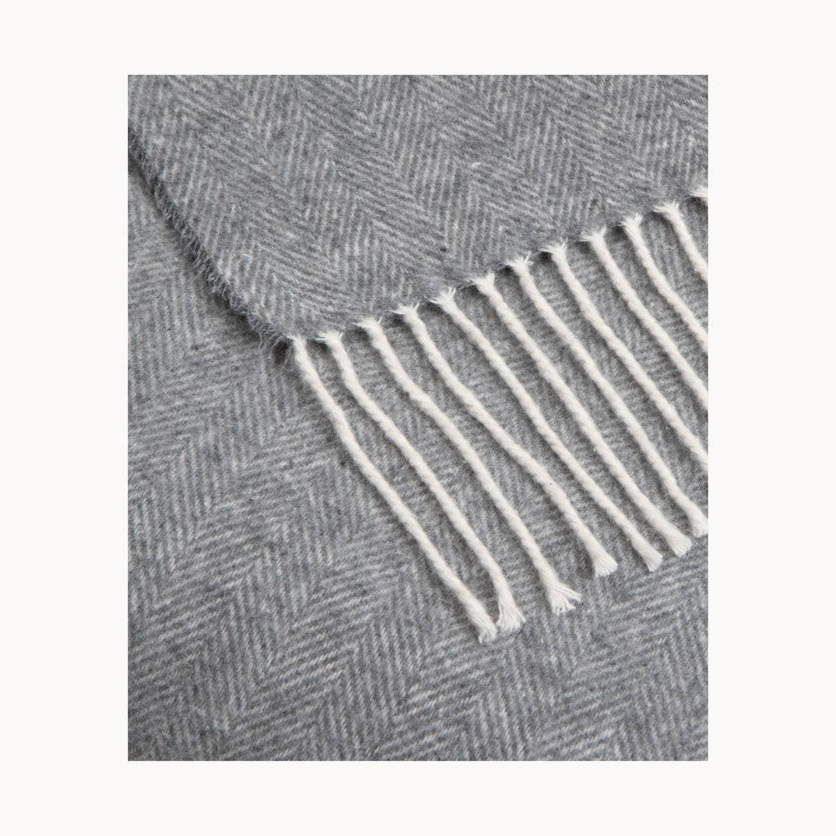 Super Soft Babele Herringbone - Plaid en Coton Recyclé: Curcuma