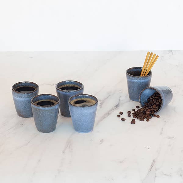 Ensemble de 2 Tasses à Café Expresso BREEZY: Azul