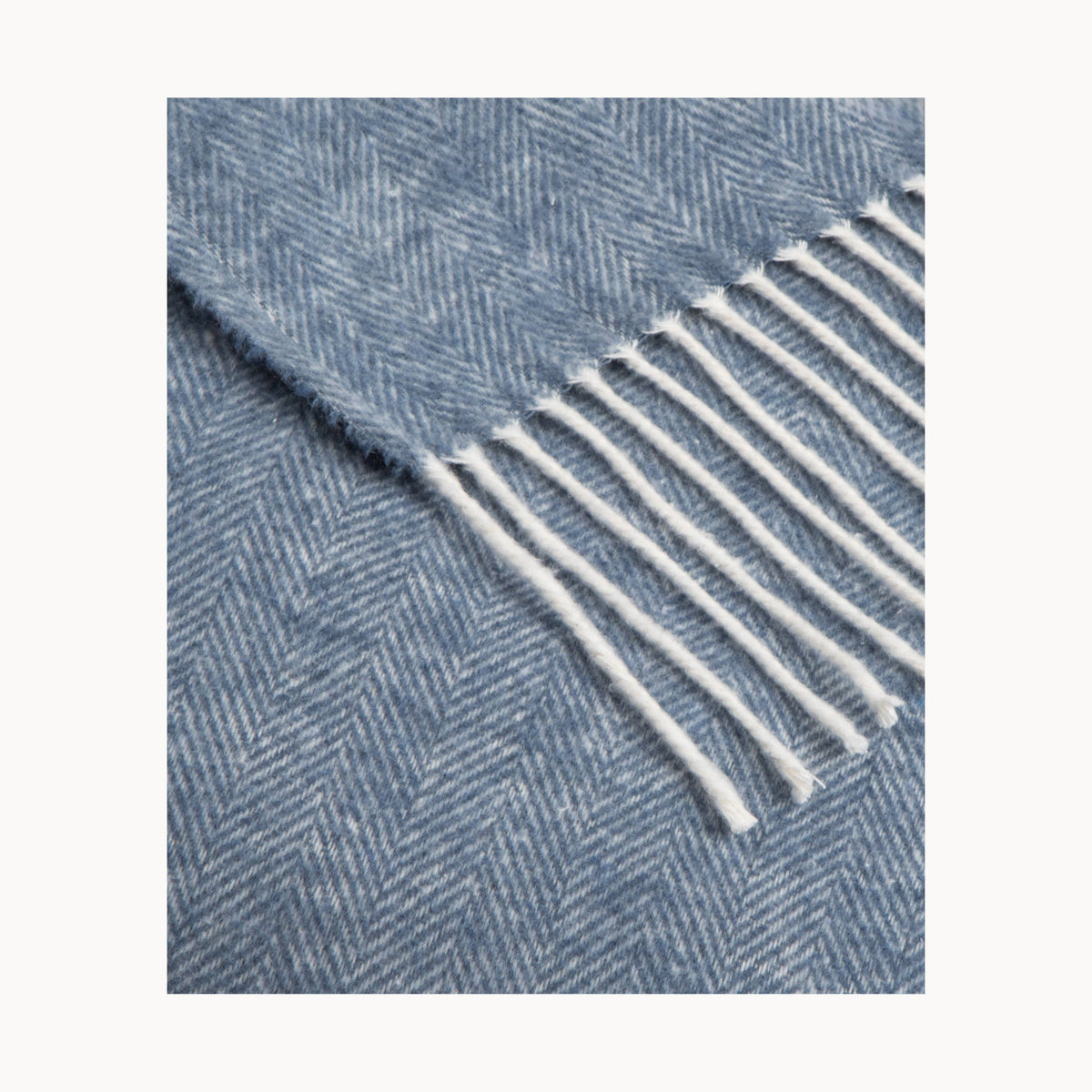 Super Soft Babele Herringbone - Plaid en Coton Recyclé: Vin Rouge
