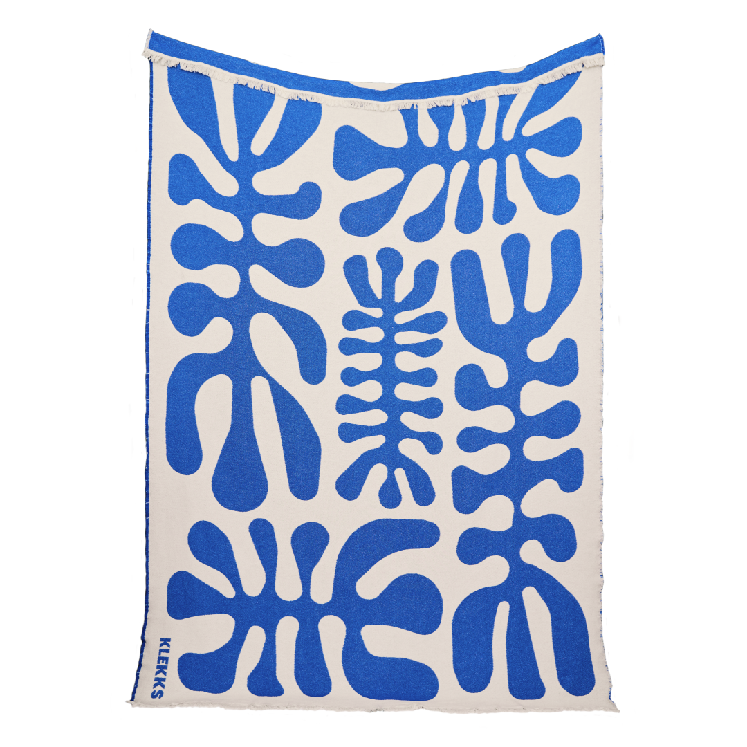 Plaid en coton Ocean state of mind bleu
