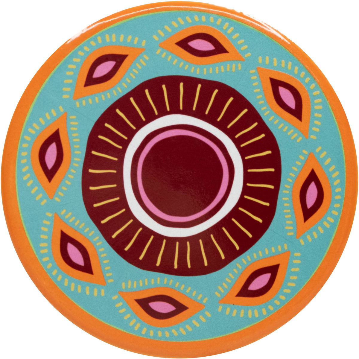 Dessous-de-verre en céramique (Set de 4) sous verre- ADINKRA