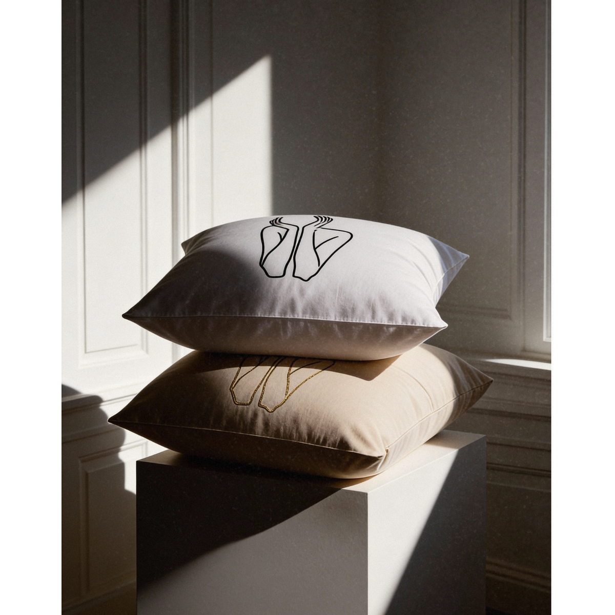 Housse de coussin, Contemplation: Blanc