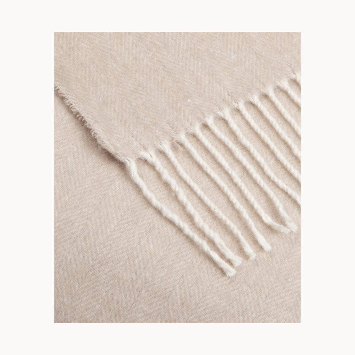 Super Soft Babele Herringbone - Plaid en Coton Recyclé: Vin Rouge