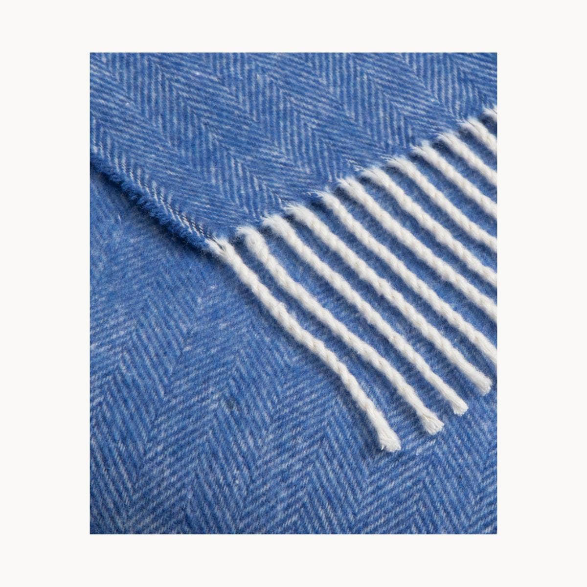Super Soft Babele Herringbone - Plaid en Coton Recyclé: Vin Rouge