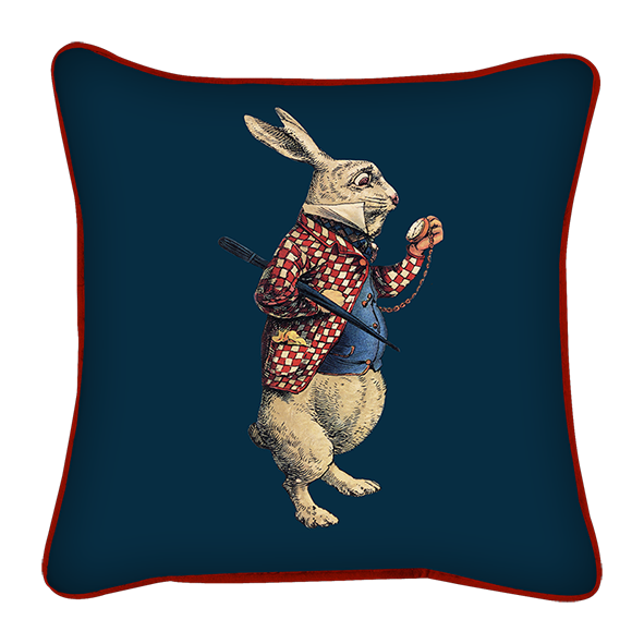 Coussins - Lapin horloge d'Alice