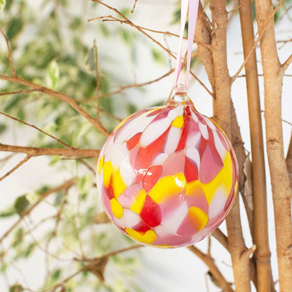 Boule de Noël en verre Ø10 ALMA: Rouge