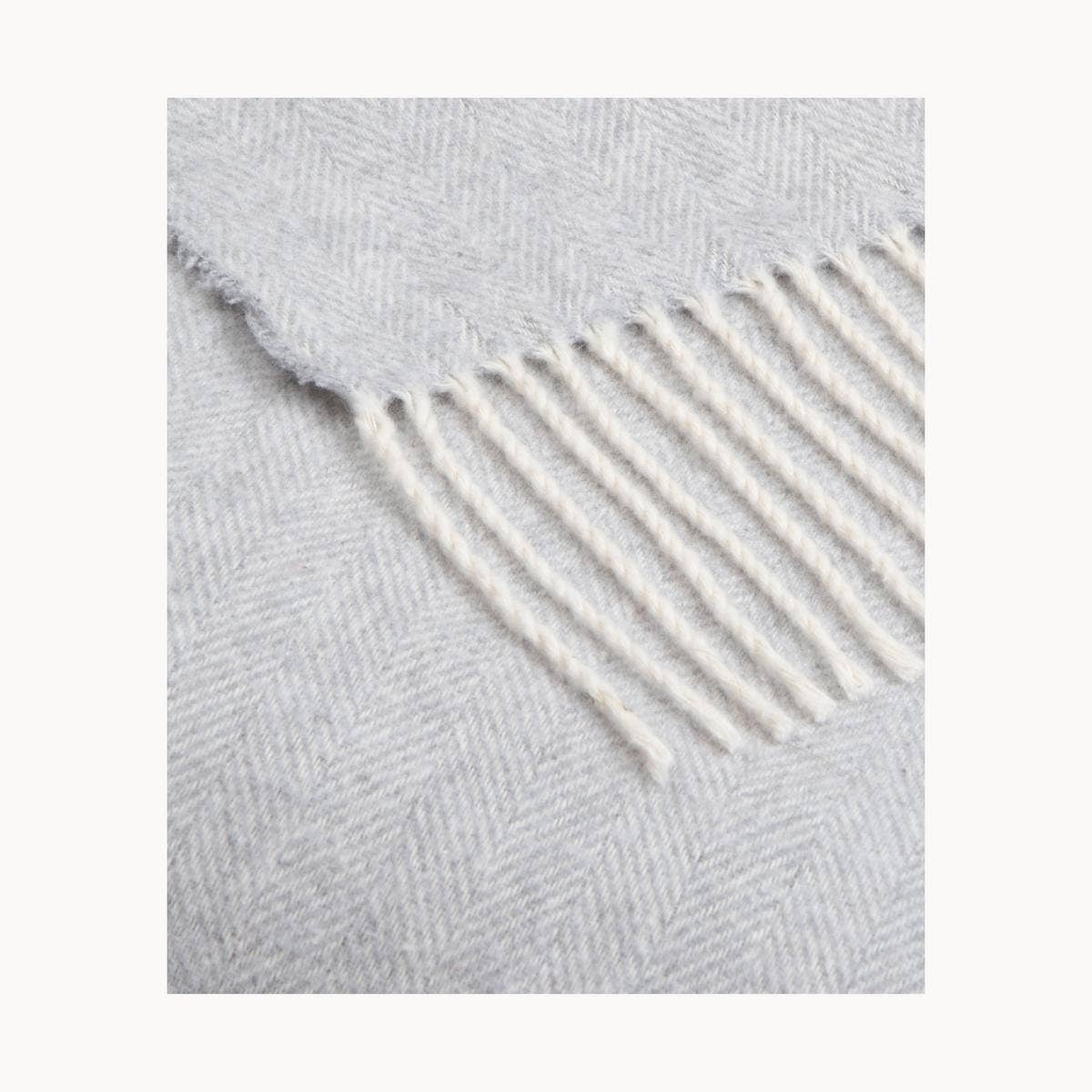 Super Soft Babele Herringbone - Plaid en Coton Recyclé: Vin Rouge