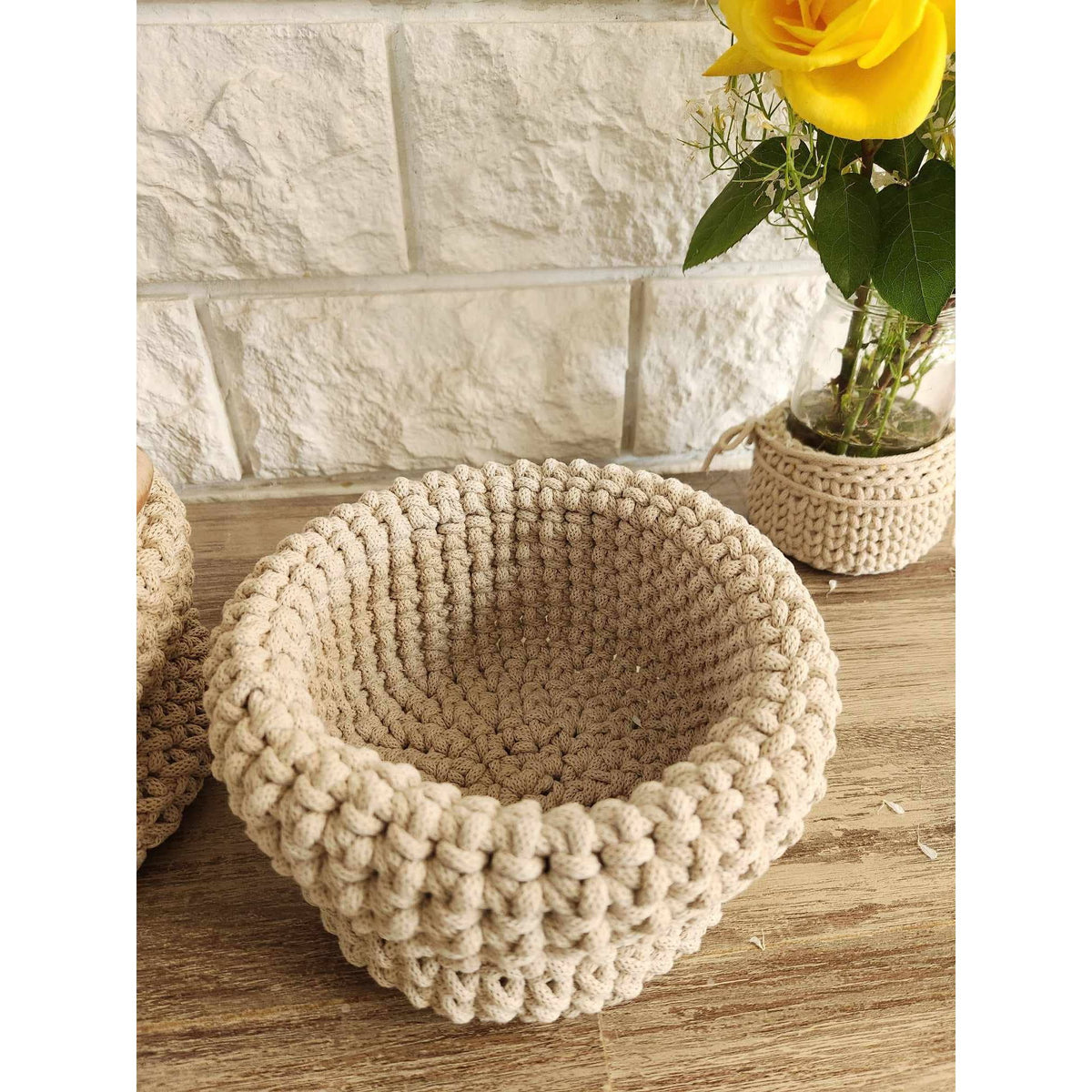 Corbeille crochet  rangement  pour n'importe quel espace: Gris / S