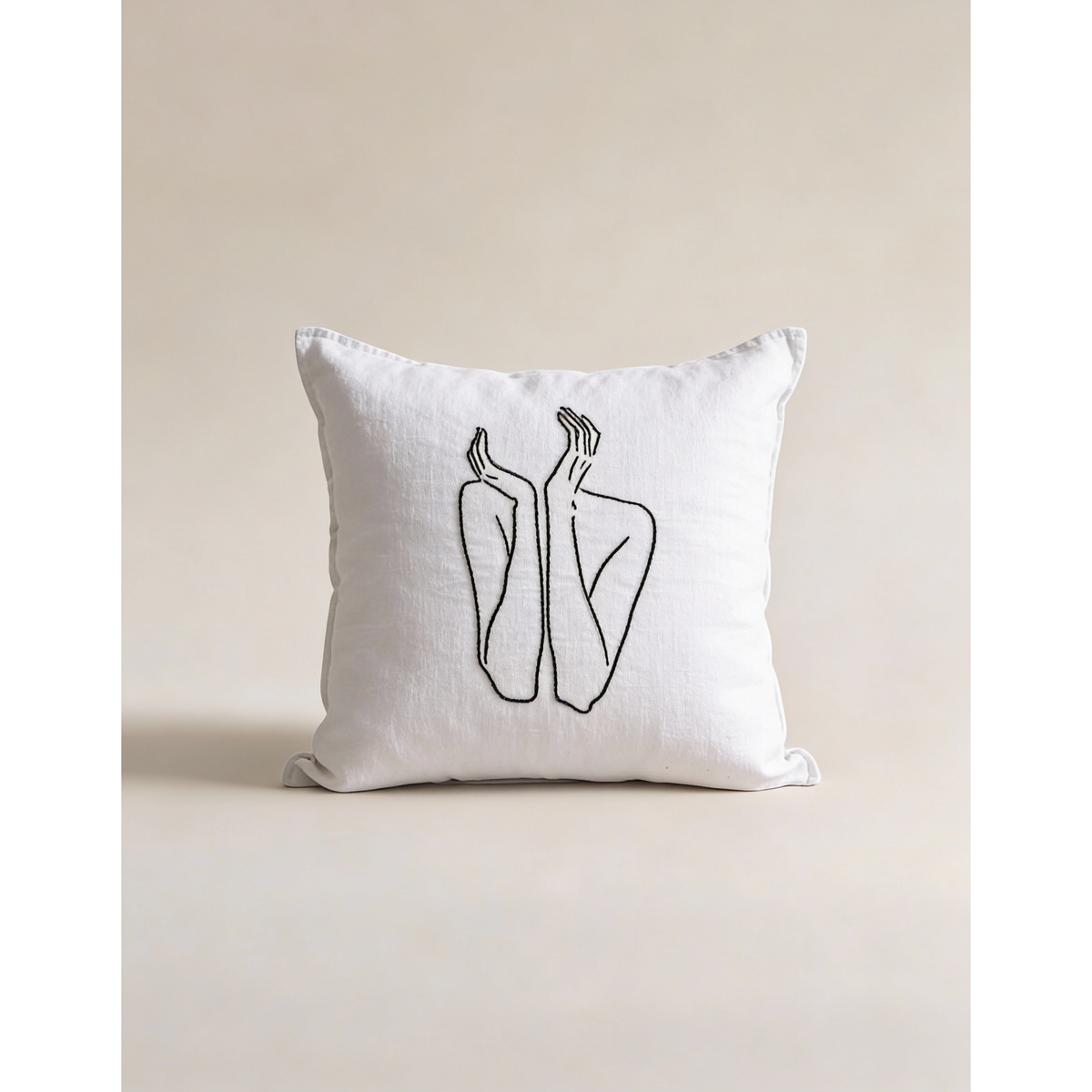 Housse de coussin, Contemplation: Blanc