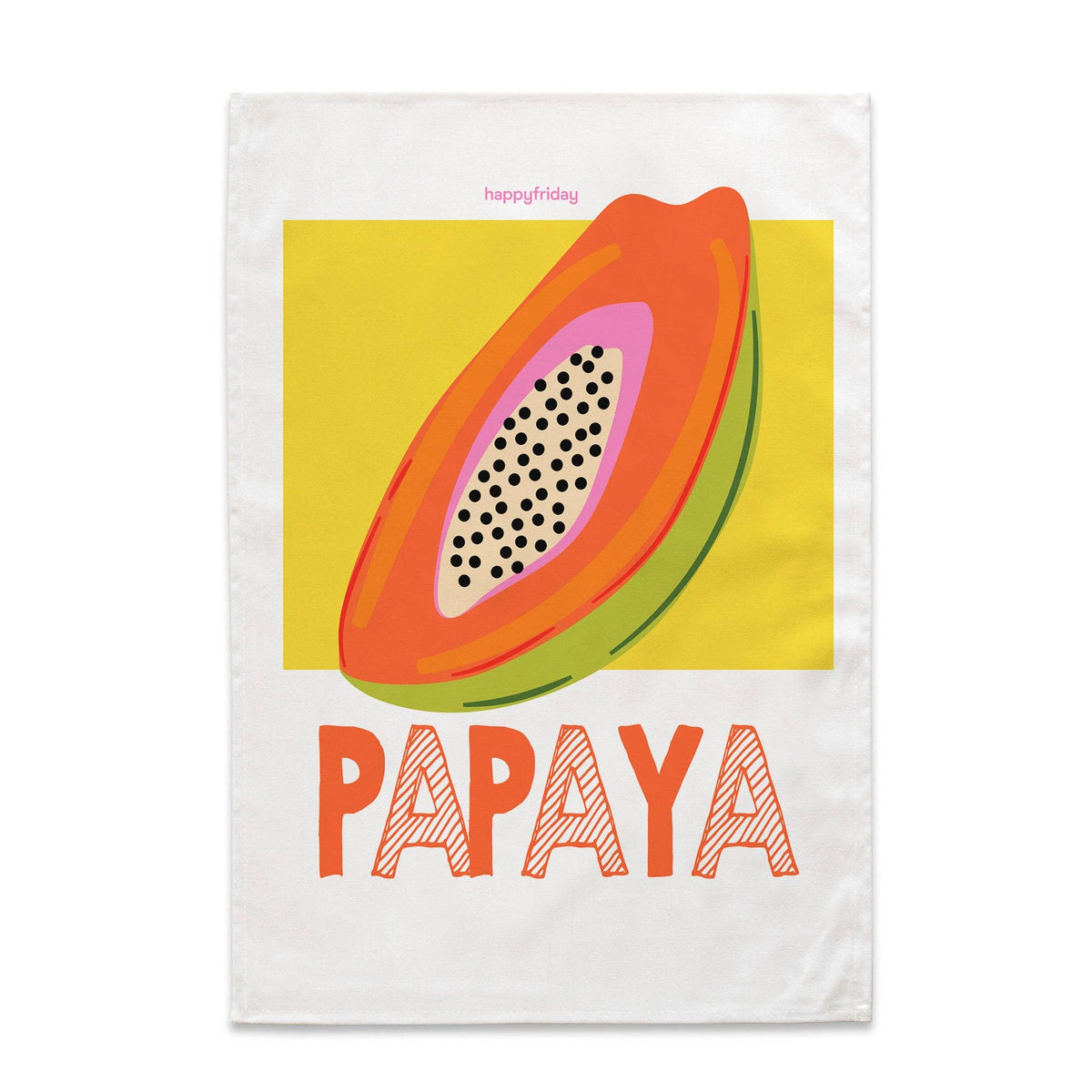 Torchon de cuisine 2 unités Papaye fruit 70 x 50 cm