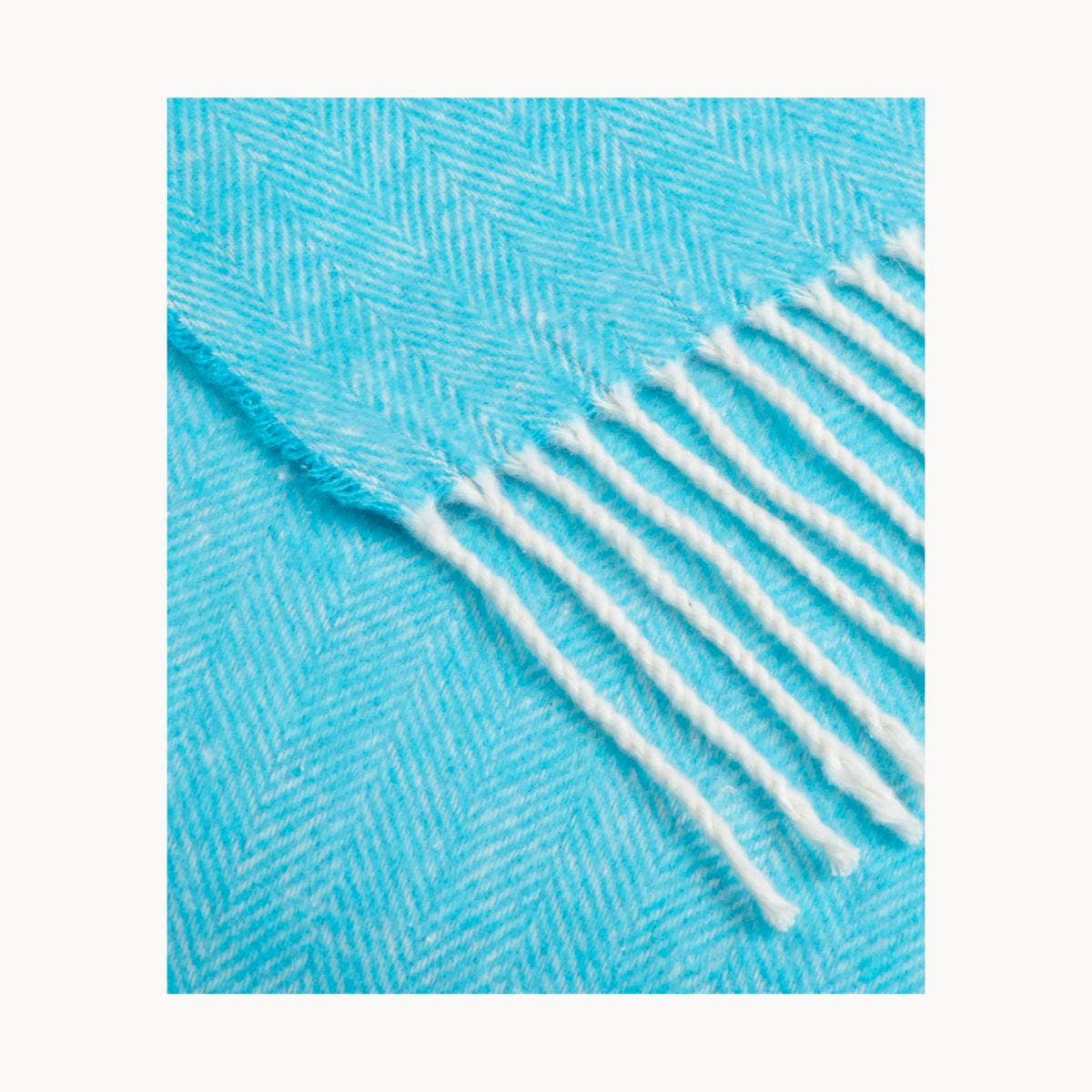 Super Soft Babele Herringbone - Plaid en Coton Recyclé: Vin Rouge