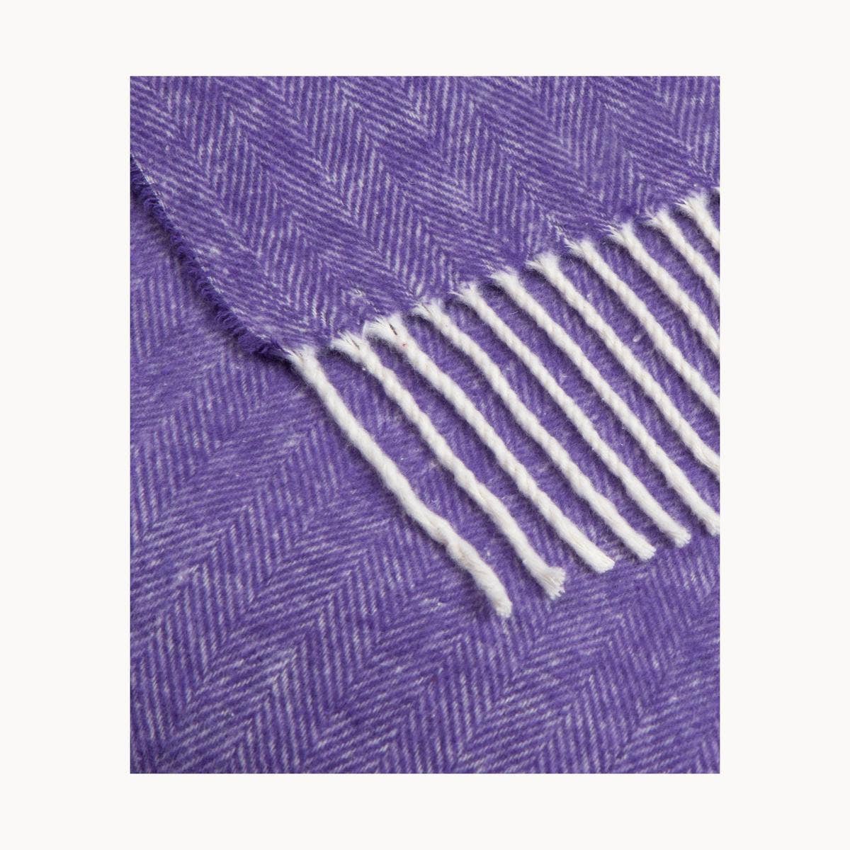 Super Soft Babele Herringbone - Plaid en Coton Recyclé: Vin Rouge