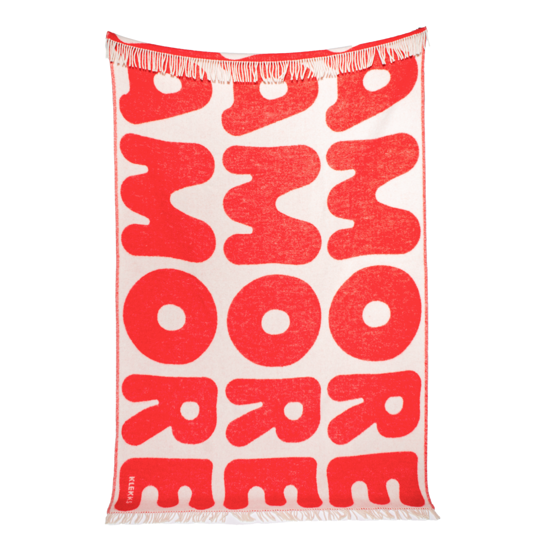 Couverture en laine Amore rouge