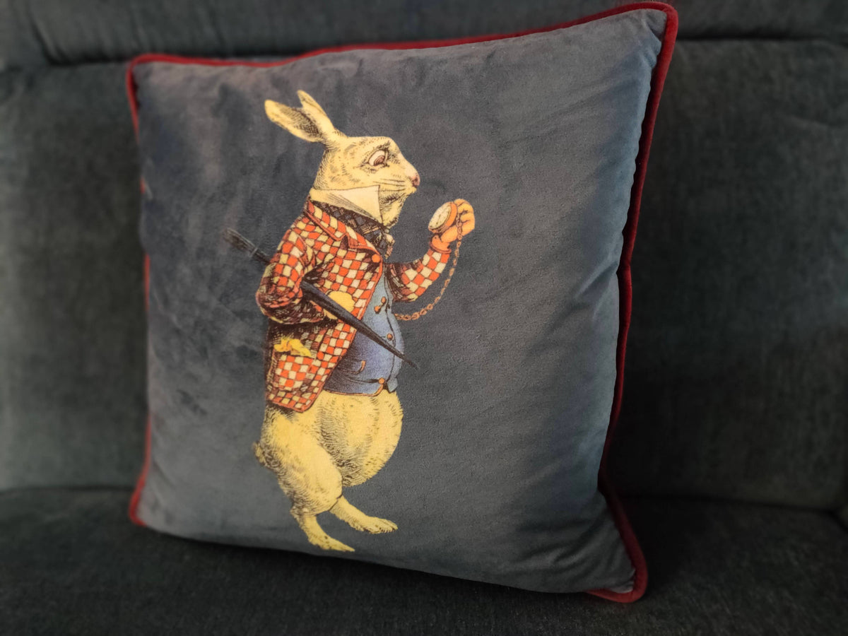 Coussins - Lapin horloge d'Alice