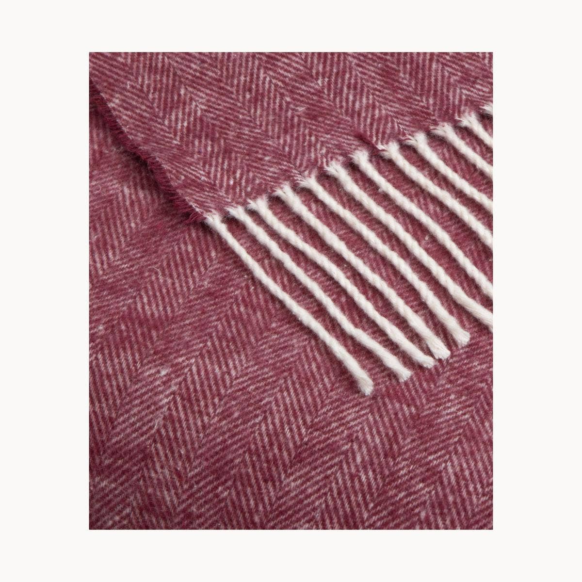 Super Soft Babele Herringbone - Plaid en Coton Recyclé: Curcuma