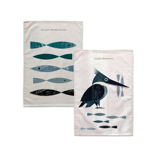 Torchon de cuisine, lot de 2 Kingfisher 70 x 50 cm