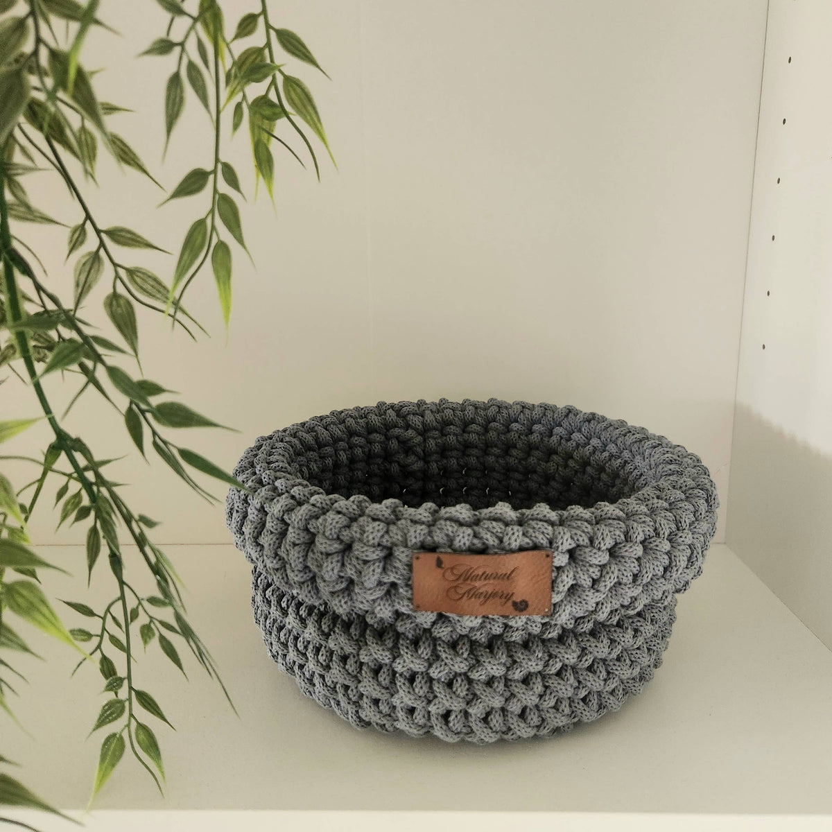 Corbeille crochet  rangement  pour n'importe quel espace: Gris / S
