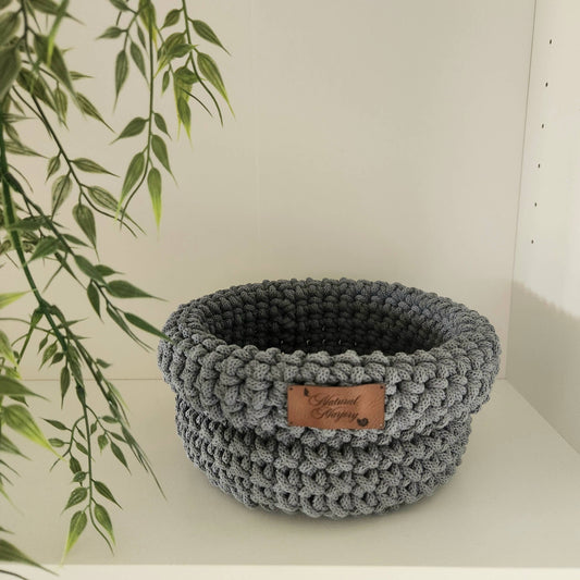 Corbeille crochet  rangement  pour n'importe quel espace: Gris / S