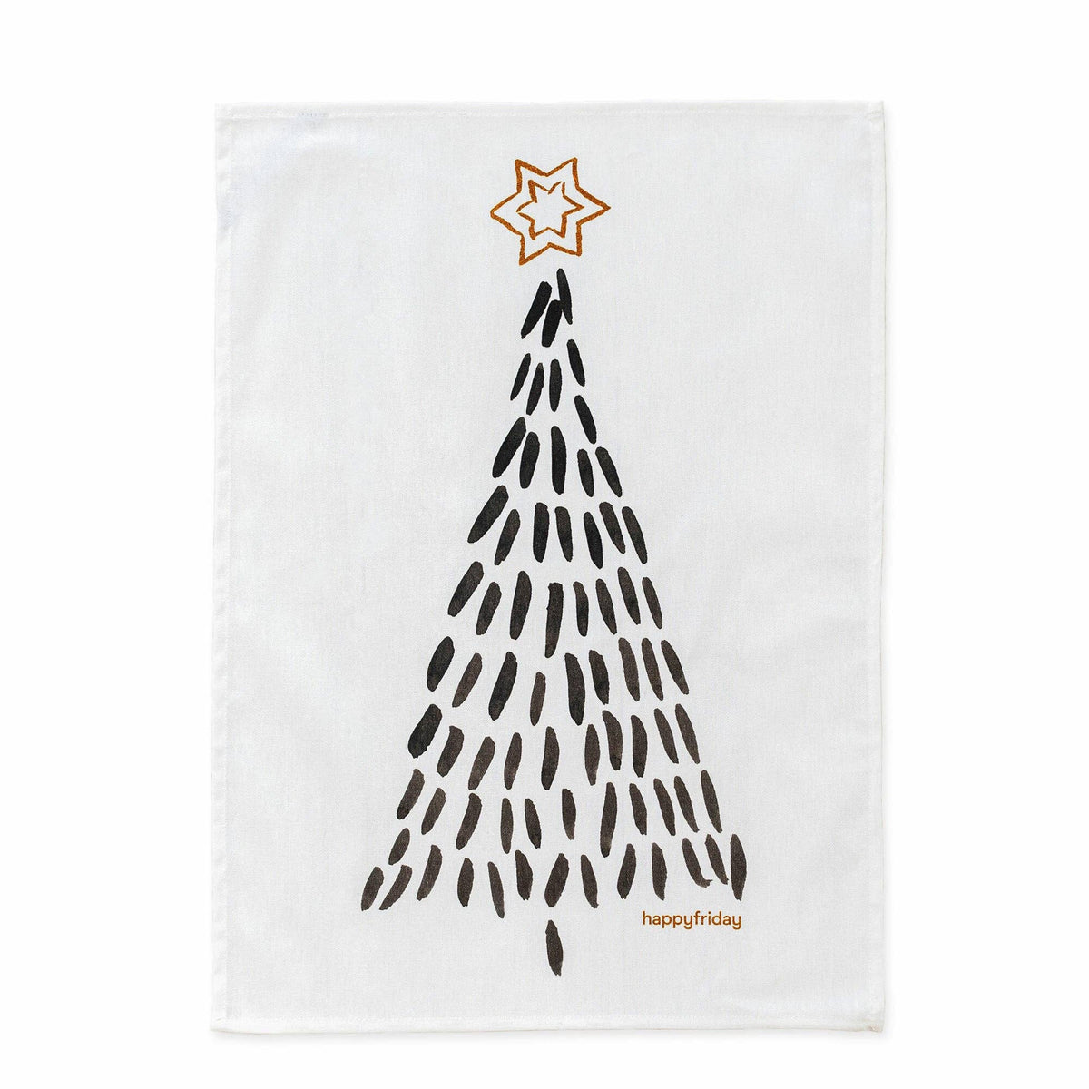 Lot de 2 torchons de cuisine Gold Xmas 70 x 50 cm