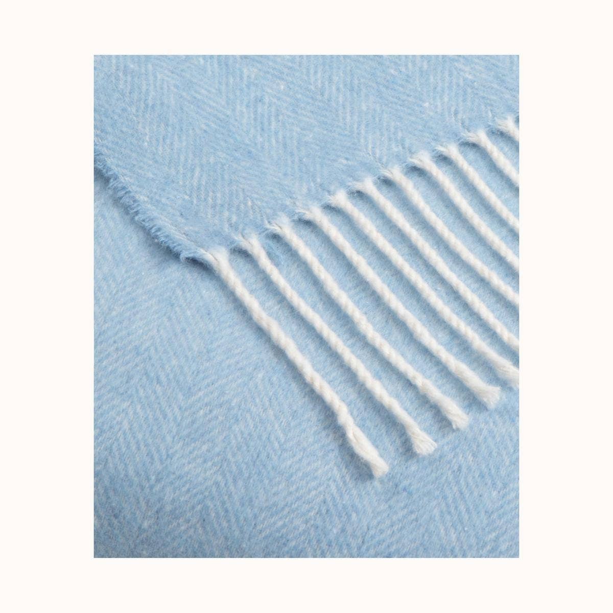 Super Soft Babele Herringbone - Plaid en Coton Recyclé: Vin Rouge