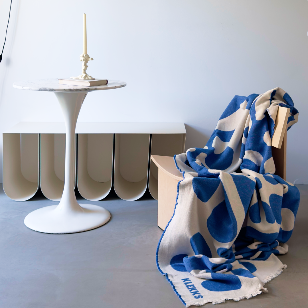 Plaid en coton Ocean state of mind bleu