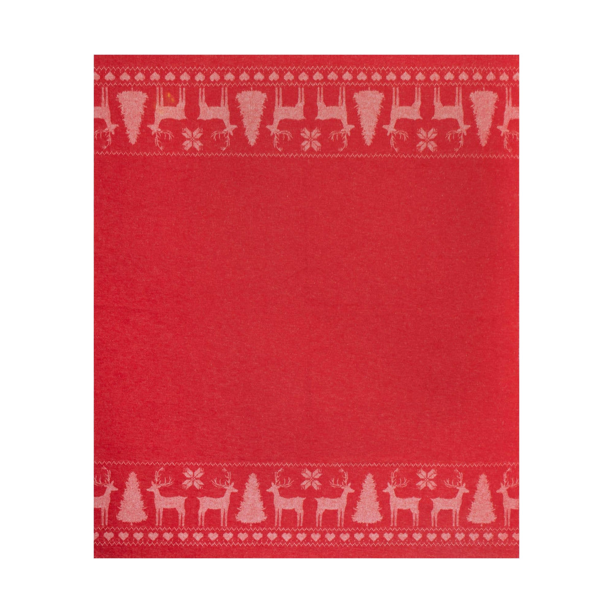 Plaid Babele en Coton Recyclé Thème de Noël volants: Rosso