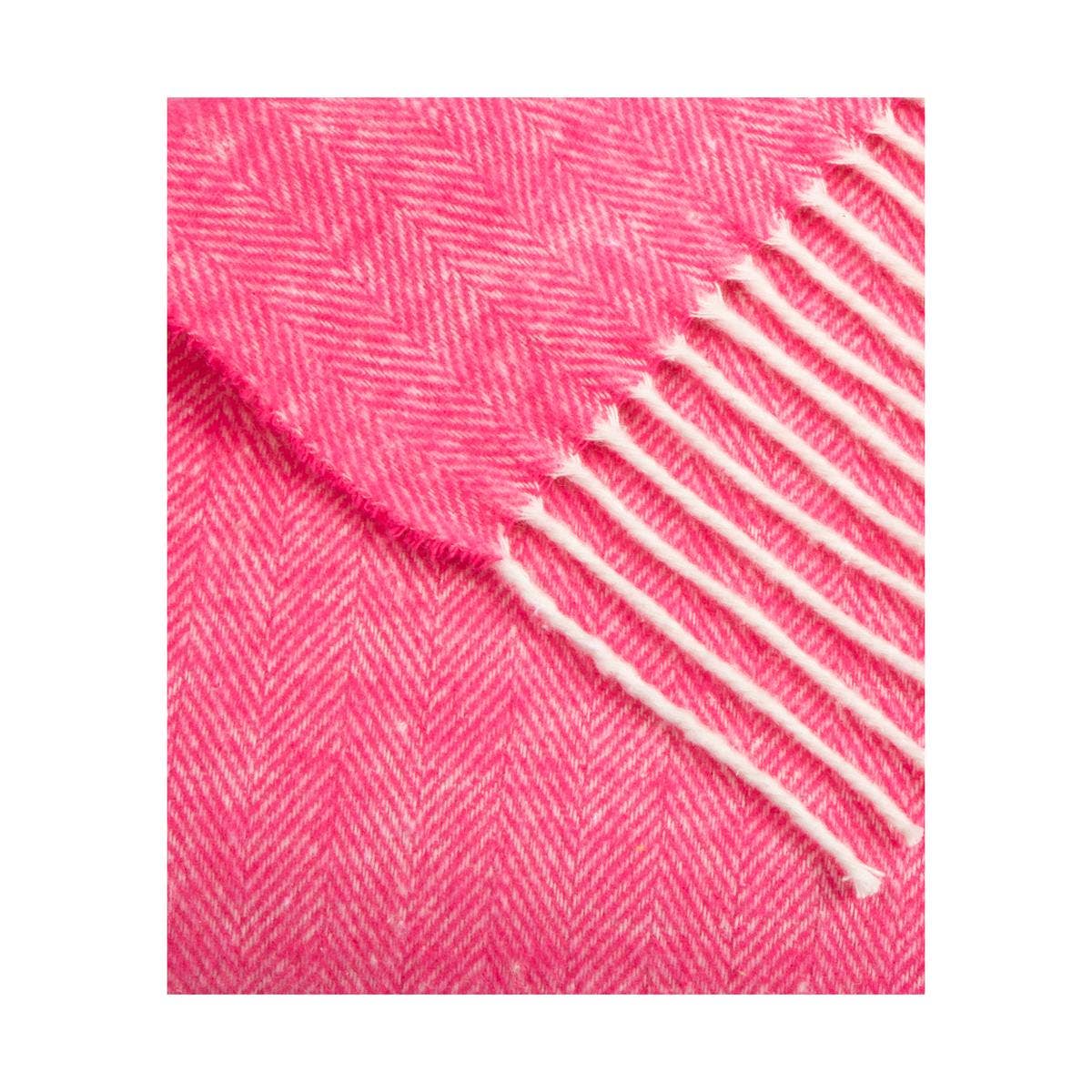 Super Soft Babele Herringbone - Plaid en Coton Recyclé: Vin Rouge