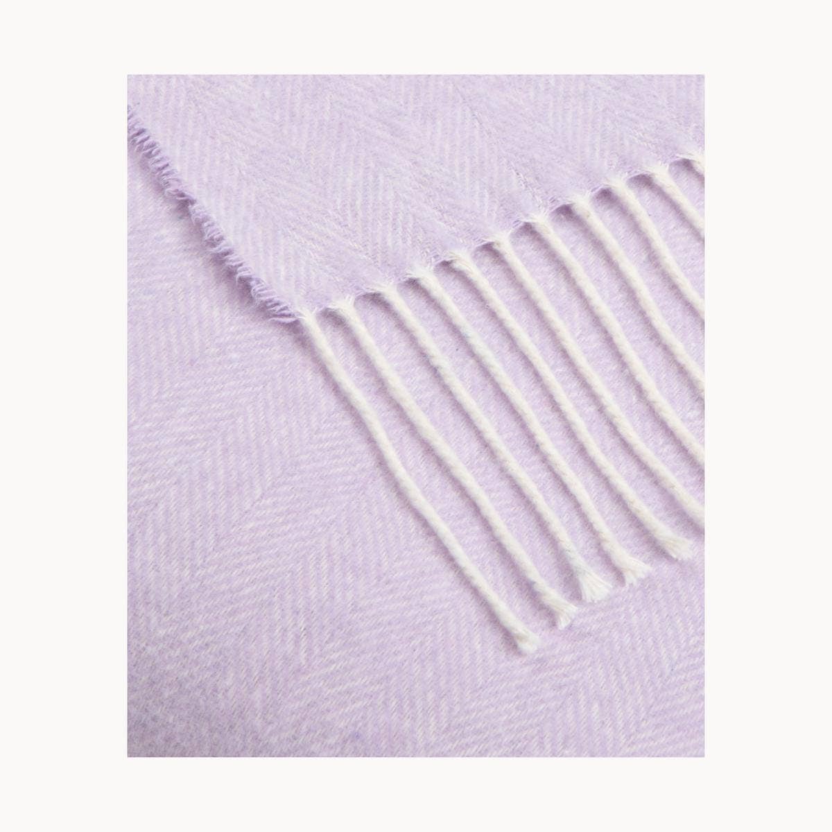 Super Soft Babele Herringbone - Plaid en Coton Recyclé: Vin Rouge