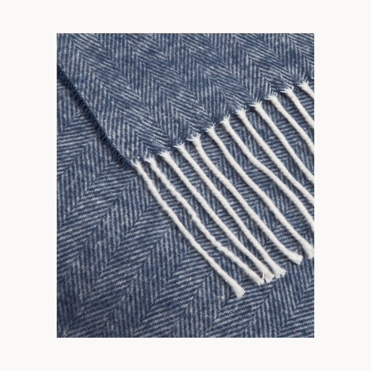 Super Soft Babele Herringbone - Plaid en Coton Recyclé: Vin Rouge