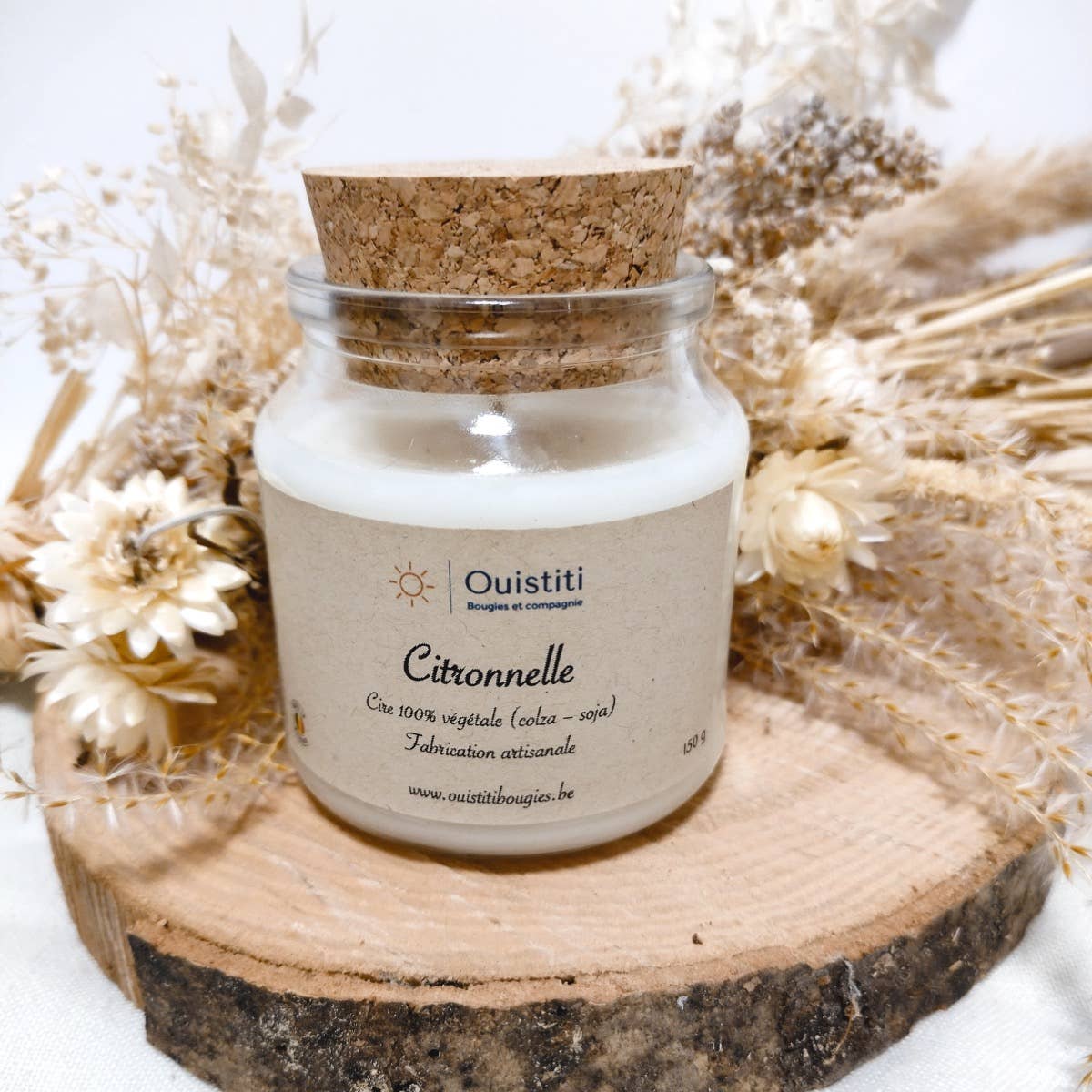 Bougie Parfumée Citronnelle - Cire végétale - 150 g