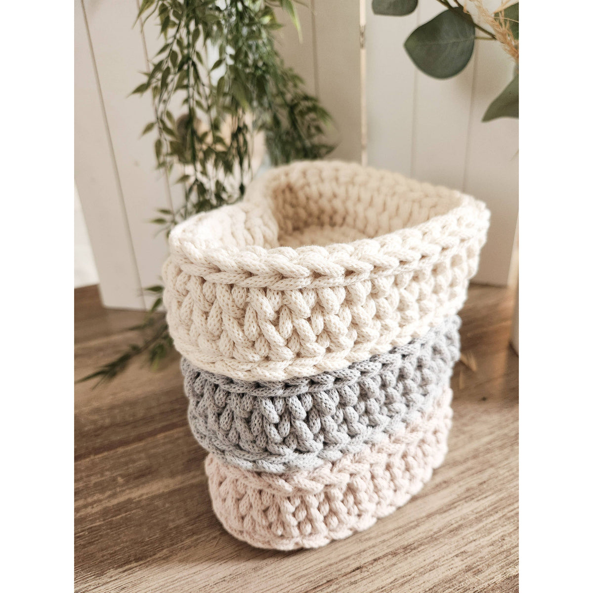 Corbeille crochet cœur