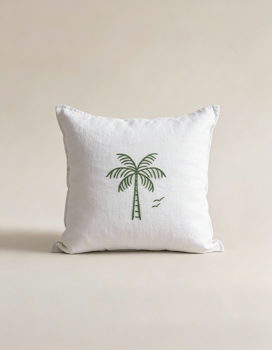 Housse de coussin, Tropical: Blanc